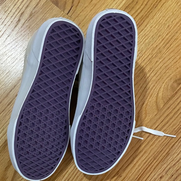Vans Cream and Purple Women's Shoes - Picture 4 of 5